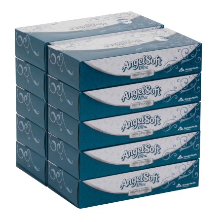 Georgia Pacific Angel Soft Ultra Professional Series® Facial Tissue White 7-2/5 X 8-4/5 Inch 125 Count - Case of 1250 - 4836014-CS