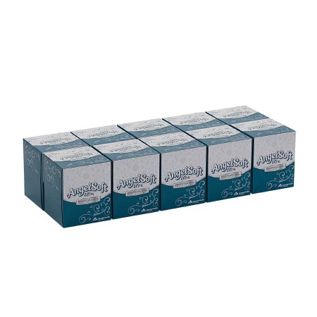 Georgia Pacific Angel Soft Ultra Professional Series® Facial Tissue White 7-3/5 X 8-1/2 Inch 96 Count - Case of 960 - 4636014-CS