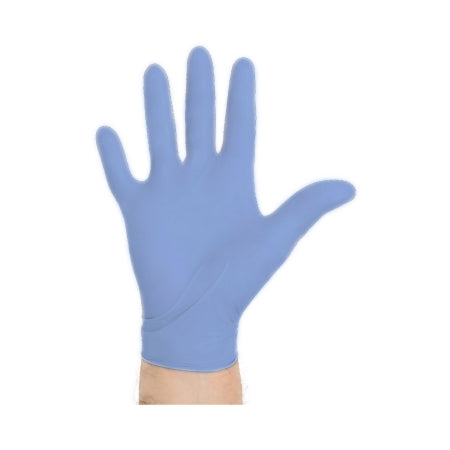 O&M Halyard Inc Exam Glove Aquasoft® X-Small NonSterile Nitrile Standard Cuff Length Textured Fingertips Blue Chemo Tested - Box of 300 - 43932-BX