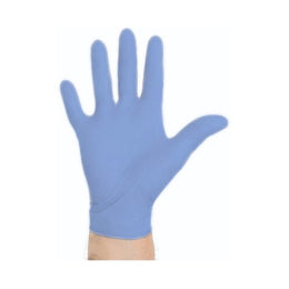 O&M Halyard Inc Exam Glove Aquasoft® Large NonSterile Nitrile Standard Cuff Length Textured Fingertips Blue Chemo Tested - Box of 300 - 43935-BX