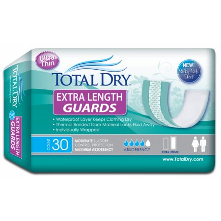 Secure Personal Care Products Bladder Control Pad TotalDry™ 12 Inch Length Moderate Absorbency SecureLoc Core One Size Fits Most - Case of 180 - SP1570-CS