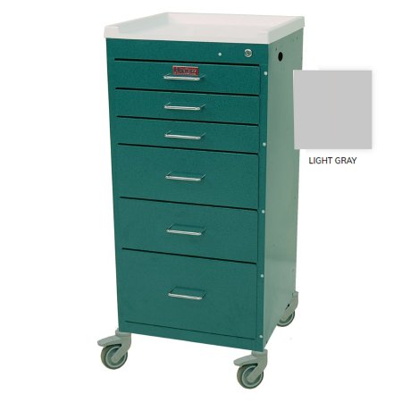 Harloff Procedure Cart Mini Line Heavy-duty Steel 6 Drawers Key Lock - Each - 3156K-EA