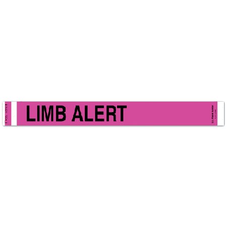 Precision Dynamics Identification Wristband with Shield Short Stay® Alert Band Adhesive Closure Limb Alert - Box of 1000 - 3050-37-PDR-BX