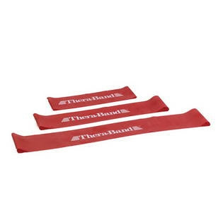 Performance Health Exercise Resistance Band Loop TheraBand® Red 3 X 8 Inch Medium Resistance - Box of 10 - 20820-BX