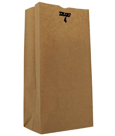 RJ Schinner Co Grocery Bag Duro® Brown Kraft Recycled Paper #4 - Case of 500 - 18404-CS