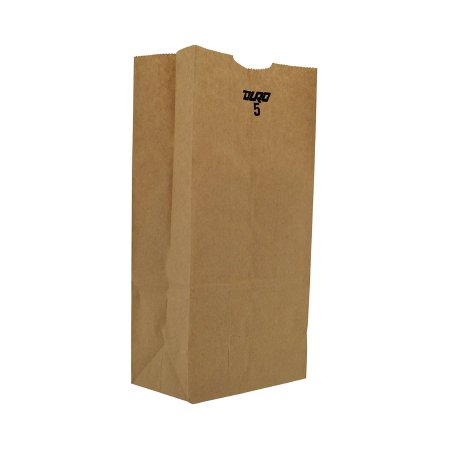 RJ Schinner Co Grocery Bag Duro® Brown Kraft Recycled Paper #5 - Case of 500 - 18405-CS