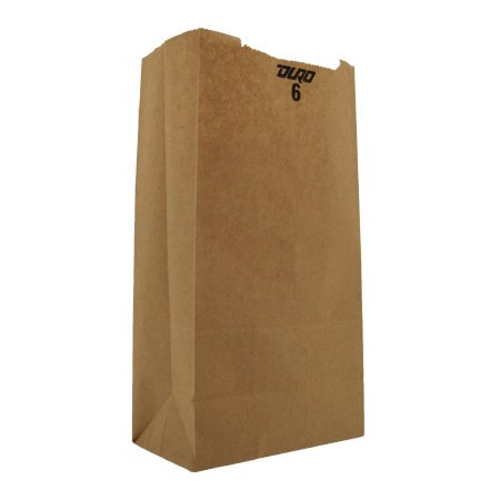 RJ Schinner Co Grocery Bag Duro® Brown Kraft Recycled Paper #6 - Case of 500 - 18406-CS