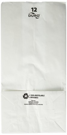 RJ Schinner Co Grocery Bag Duro® White Virgin Paper #12 - Case of 500 - 51032-CS