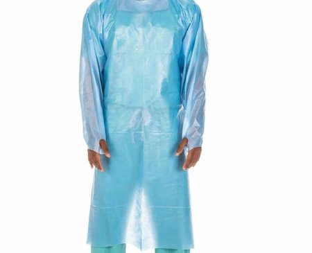 Cardinal Protective Procedure Gown X-Large Blue NonSterile AAMI Level 4 Disposable - Case of 100 - 4213PG-CS
