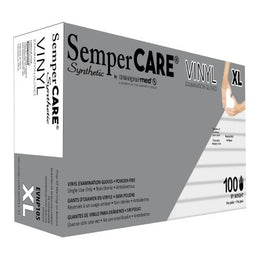 Sempermed USA Exam Glove Sempermed® Synthetic X-Large NonSterile Vinyl Standard Cuff Length Smooth Clear Not Rated - Case of 900 - EVNP105-CS