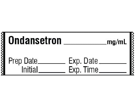 Shamrock Scientific Drug Label Shamrock Anesthesia Label Ondansetron mg/mL Prep Date_Exp Date_ Initial_Exp Time_ White 1/2 X 1 Inch - Roll of 1 - SA-3251-EXP-RL