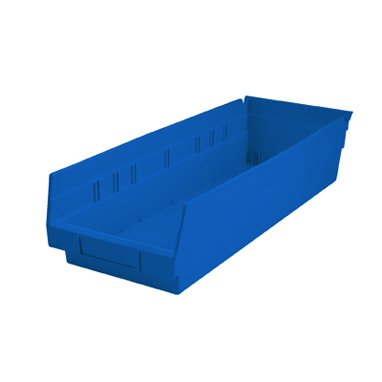 Health Care Logistics Shelf Bin Blue Plastic 4 X 6-5/8 X 17-7/8 Inch - Each - 1455B-EA