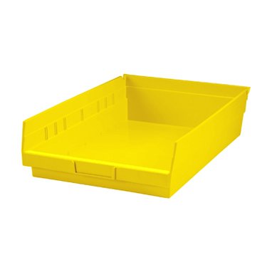 Health Care Logistics Shelf Bin Yellow Plastic 4 X 11-1/8 X 17-7/8 Inch - Each - 1456Y-EA