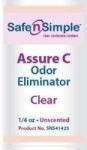 Safe N Simple Odor Eliminator Assure C 1/4 oz., Clear - Case of 400 - SNS41425-CS
