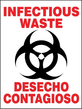 Medical Safety Systems Door / Wall Sign Caution Infectious Waste - Each - 815-99810318-EA