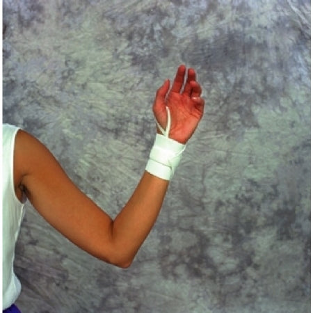 Scott Specialties Wrist Support Wraparound / Wristlet Elastic Left or Right Wrist White Medium - Each - 1303 WHI MD-EA