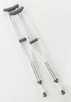 Cardinal Underarm Crutches Aluminum Frame Child 250 lbs. Weight Capacity Push Button Adjustment - Case of 8 - CA901CH-CS