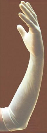 Innovative Healthcare Corp Surgical Glove DermAssist® Elbow Length Size 6.5 Sterile Latex Extended Cuff Length Fully Textured White Not Chemo Approved - Case of 100 - 141650-CS