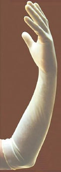 Innovative Healthcare Corp Surgical Glove DermAssist® Elbow Length Size 6.5 Sterile Latex Extended Cuff Length Fully Textured White Not Chemo Approved - Case of 100 - 141650-CS