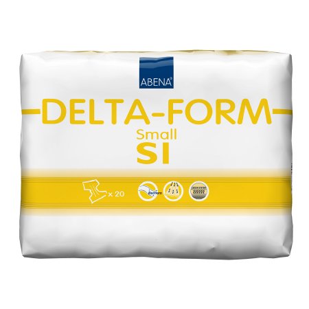 Abena North America Unisex Adult Incontinence Brief Abena® Delta-Form Small Disposable Moderate Absorbency - Case of 80 - 308851-CS