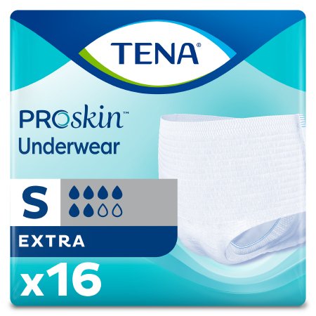 Essity HMS North America Inc Unisex Adult Absorbent Underwear TENA® ProSkin™ Extra Protective Pull On with Tear Away Seams Small Disposable Moderate Absorbency - Case of 64 - 72116-CS