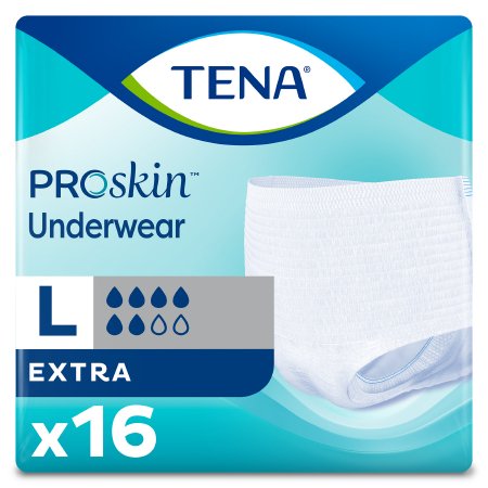 Essity HMS North America Inc Unisex Adult Absorbent Underwear TENA® ProSkin™ Extra Protective Pull On with Tear Away Seams Large Disposable Moderate Absorbency - Case of 64 - 72332-CS