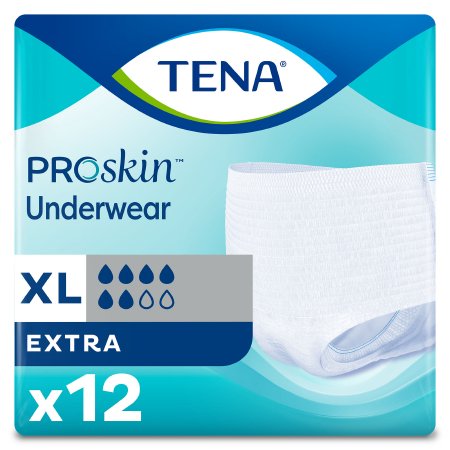 Essity HMS North America Inc Unisex Adult Absorbent Underwear TENA® ProSkin™ Extra Protective Pull On with Tear Away Seams X-Large Disposable Moderate Absorbency - Case of 48 - 72425-CS