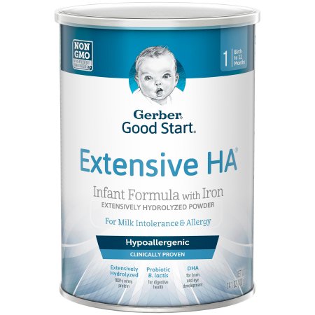 Nestle Healthcare Nutrition Infant Formula Gerber® Good Start® Extensive HA 14.1 oz. Can Powder Whey Protein Cow's Milk Allergy - Case of 6 - 5000048519-CS