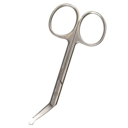 Coloplast Ostomy Scissors Coloplast® 4 Inch Length Finger Ring Handle Curved Blunt Tip / Blunt Tip - Box of 30 - 95050-BX