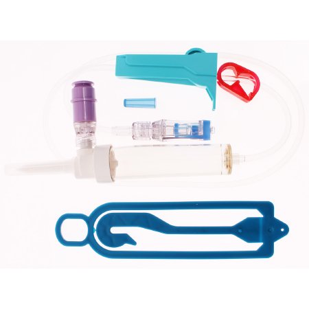ICU Medical Secondary IV Administration Set ChemoLock® Gravity 1 Port 20 Drops / mL Drip Rate Without Filter 30 Inch Tubing Chemotherapy Medication - Case of 50 - CL3011-CS