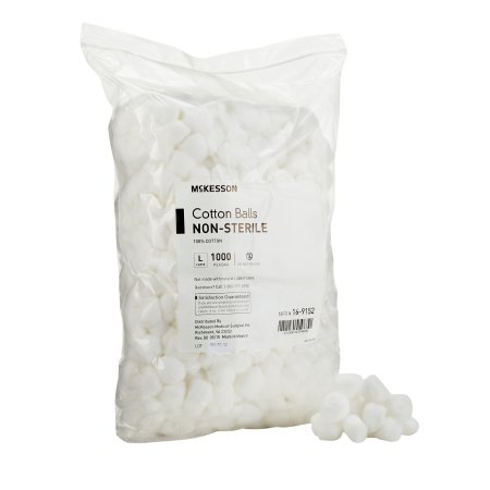 McKesson Cotton Ball McKesson Large Cotton NonSterile - Case of 2000 - 16-9152-CS