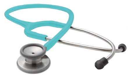American Diagnostic Corp Classic Stethoscope Adscope® 603 Turquoise 1-Tube 22 Inch Tube Double Sided Chestpiece - Each - 603TQ-EA