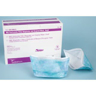 Cardinal Particulate Respirator / Surgical Mask Cardinal Health™ Medical N95 Flat Fold Elastic Strap Small Blue NonSterile Not Rated Adult - Case of 300 - USA-N95-S-CS