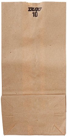RJ Schinner Co Grocery Bag Duro® Brown Kraft Recycled Paper #10 - Case of 500 - 18410-CS