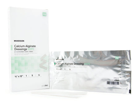 McKesson Silver Alginate Dressing McKesson 3/4 X 12 Inch Rope Sterile - Box of 5 - 3560-BX