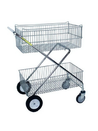 R & B Wire Products Deluxe Utility Cart Steel 16 X 29.5 X 37 Inch, 8 X 16 X 29.5 Inch 40 lbs. - Each - 500-EA