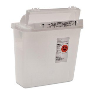 Cardinal Sharps Container Novaplus® Translucent Base Horizontal Entry 1.25 Gallon - Case of 20 - V8506-CS