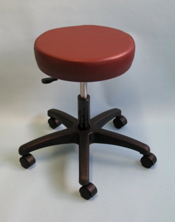 Brandt Industries Exam Stool Econobuoy Backless Pneumatic Height Adjustment 5 Casters Black - Each - 13421BLKRR-EA