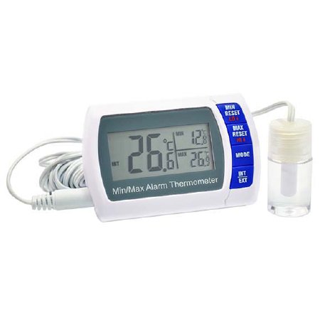 PANTek Technologies LLC Digital Refrigerator / Freezer Thermometer with Alarm Fahrenheit / Celsius -58Â° to +158Â°F (-50Â° to +70Â°C) Bottle Probe Desk / Wall Mount Battery Operated - Each - ACC850DIGV-EA
