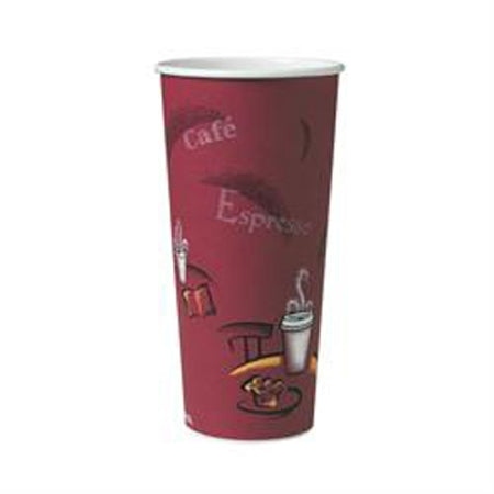 RJ Schinner Co Drinking Cup Solo® 24 oz. Bistro™ Print Paper Disposable - Case of 500 - 424SIN-0041-CS