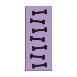 Steris Pre-Printed Label Key Surgical® Multipurpose Label Black / Purple Tape Bones Patterned 1/4 Inch - Each - T7021509-EA