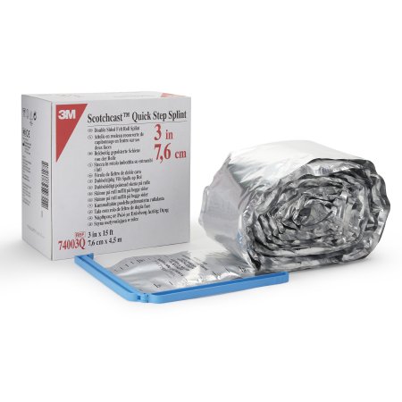 3M Padded Splint Roll 3M™ Scotchcast™ Quick Step Double Sided Felt 3 Inch X 15 Foot Felt / Fiberglass White - Case of 2 - 74003Q-CS