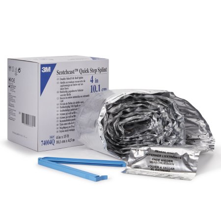 3M Padded Splint Roll 3M™ Scotchcast™ Quick Step Double Sided Felt 4 Inch X 15 Foot Felt / Fiberglass White - Case of 2 - 74004Q-CS