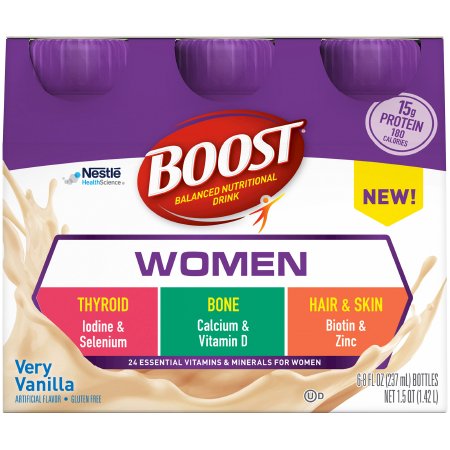 Nestle Healthcare Nutrition Oral Supplement Boost® Women Very Vanilla Flavor Liquid 8 oz. Bottle - Each - 00041679473733-EA
