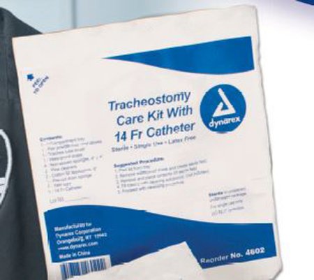 Dynarex Tracheostomy Care Kit with Suction Catheter - Case of 20 - 35002-CS