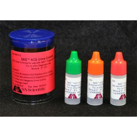 SA Scientific Ltd Fertility Test Control Set Human Chorionic Godadotropin (hCG) Urine Positive Level / Negative Level Positive 25 mIU/mL, 250 mIU/mL - Pack of 3 - 087413-PK