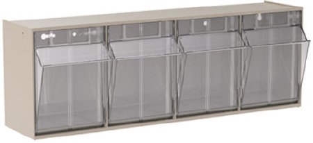Akro-Mils Tilt Front Bin TiltView® Tan Plastic 6-3/4 X 8-3/16 X 23-5/8 Inch - Each - 06704-EA