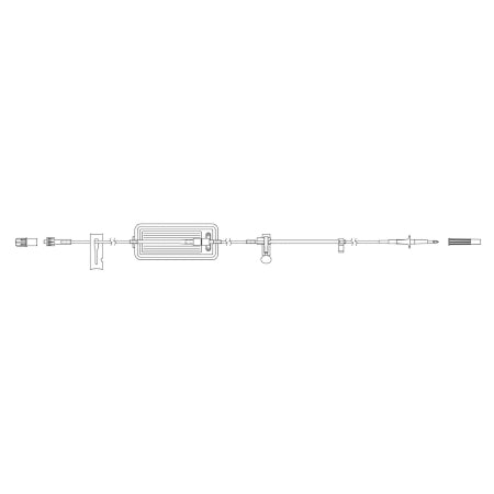 Zevex IV Pump Set Curlin® Pump Without Ports 15 Drops / mL Drip Rate 1.2 Micron Filter 99 Inch Tubing Solution - Case of 20 - 340-4128-V-CS