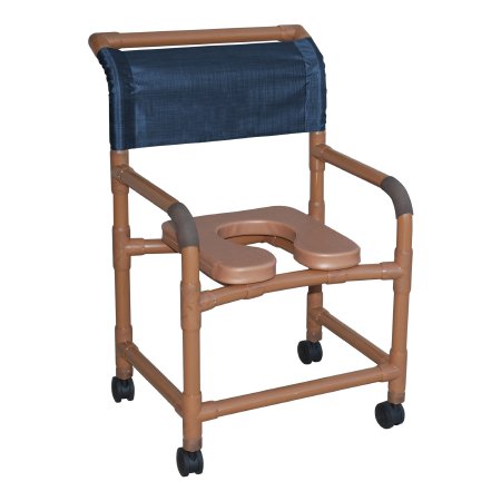 MJM International Commode / Shower Chair MJM International PVC Frame - Each - WT122-3TW-SSDE-NAVY-EA