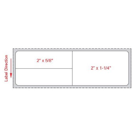 Precision Dynamics Blank Label Meditech® Thermal Label White Paper 1-1/4 X 4 Inch - Case of 8 - LDWHP155-CS